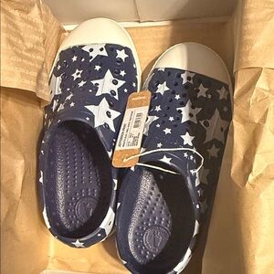 Native Shoes Kids Starry Navy and White Sandals
